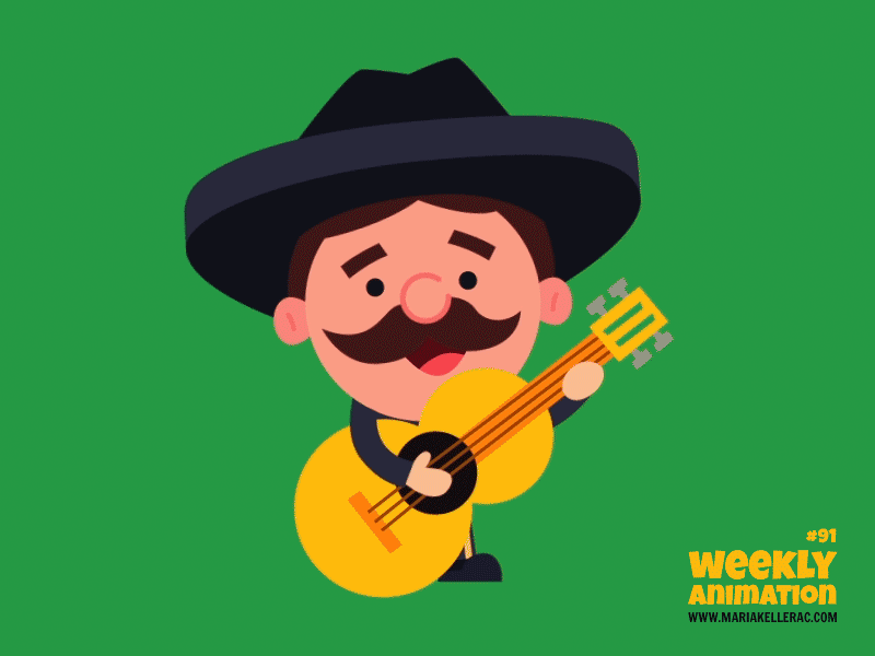 Mariachi performance music children kids animation illustration mariac.gif
