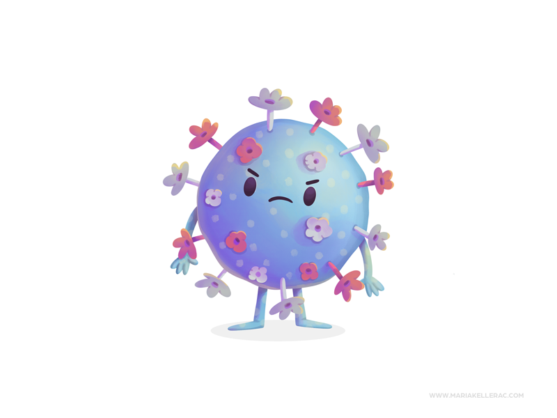 Measles sarampion measles health cute children characters cartoon char.png
