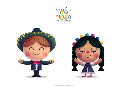 Mexican characters girl boy viva mexico mexican doll mariachi characte.png