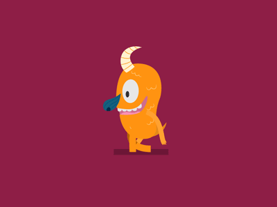 Monster walk cycle monster cartoon animation walk cute mexico cute mex.gif
