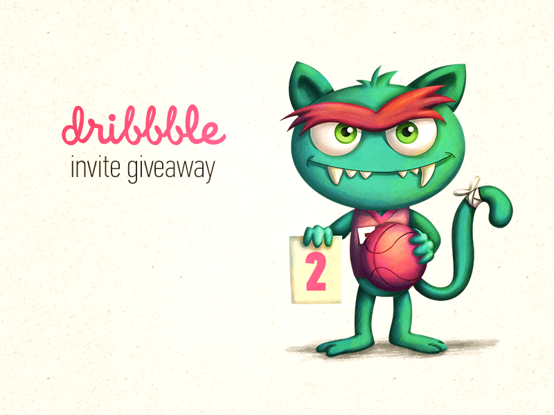 Monstrous invite giveaway dribbble invite cartoon mexico draft prospec.gif