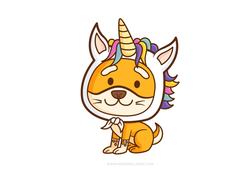 Most special dog special unicorn cute cartoon character bestfriend ill.png