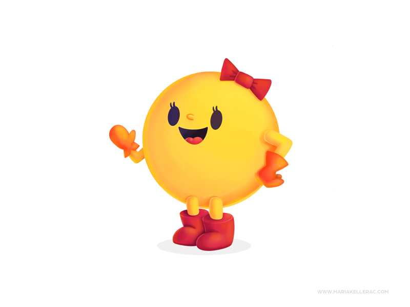 Ms. Pac Man retro namco fanart videogames procreate kidlitart children.png