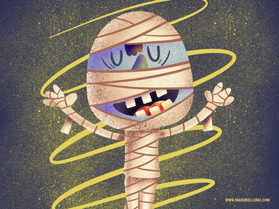 Mummy boo procreate mummy halloween characters kidlitart children cart.png
