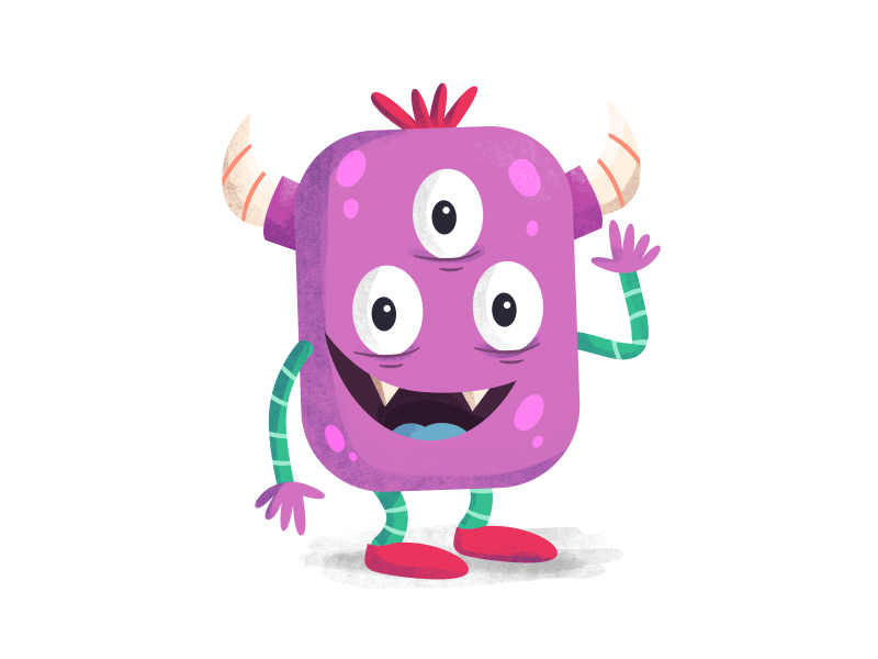 My little monster mexico monstruo hola hello illustration cartoon mons.gif