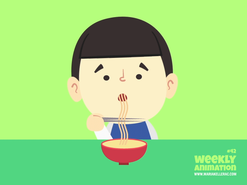 Noodle kid comida eat fideos noodles animation animacion mexico kids c.gif