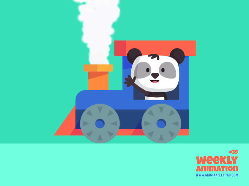 Panda Train hola hello mexico tren children kids smoke train panda.gif