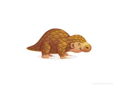 Pangolin illustration mexico kids cartoon cute children kidlitart proc.png