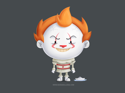 Pennywise scary smile illustration clown children kids cartoon mexico.png