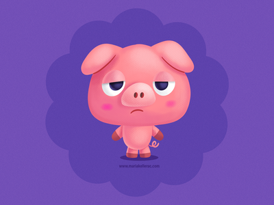 Piggy bored emotions ilustracion procreate kidlitart piggy cerdo pig c.png