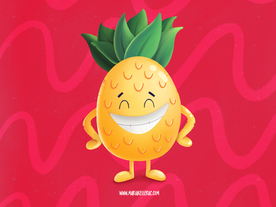 Pineapple pineapple healthy fruits mexico kidlitart characters cute ca.png