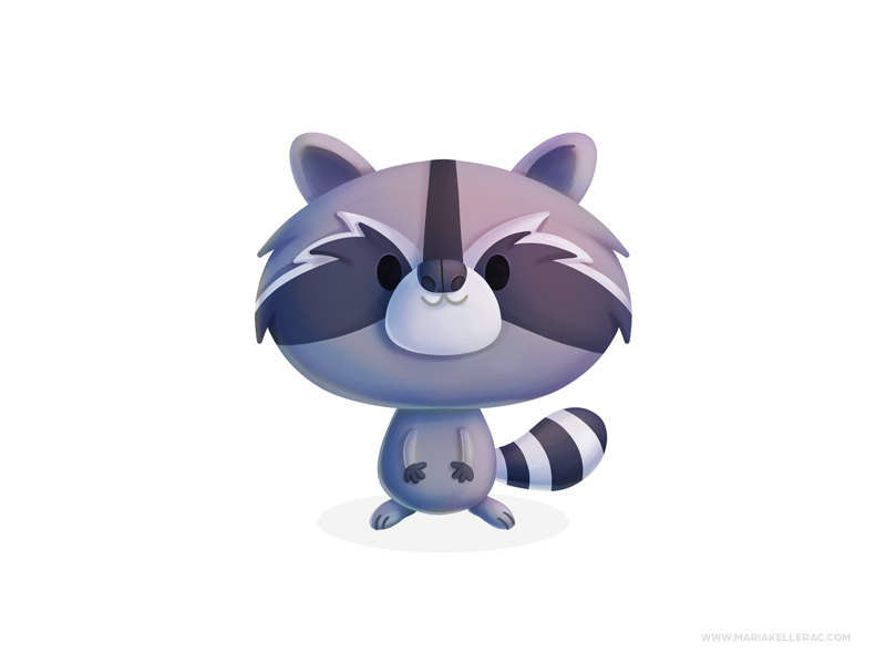 Raccoon tanuki mapache raccoon ilustracion cartoon procreate kidlitart.png