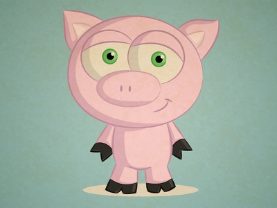 Random Pig cartoon pig animal character vector digital mexico cerdo.jpg