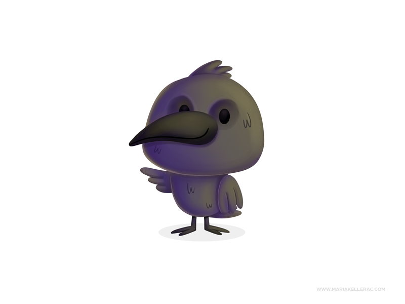 Raven kids procreate kidlitart character cartoon ilustracion illustrat.png