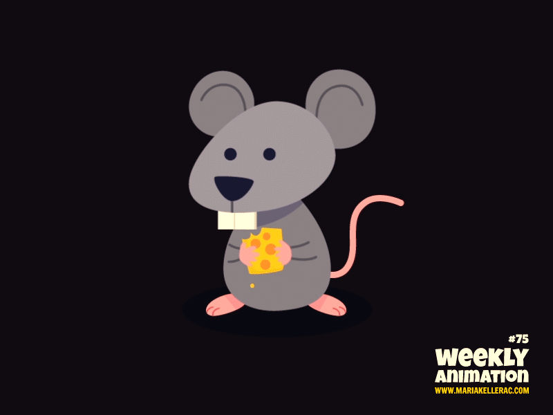Rat children kids cute animacion animation mexico eating queso cheese.gif