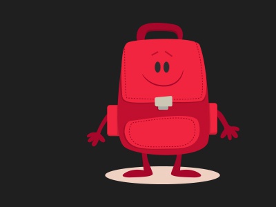 Red Backpack cartoon mexico digital art character backpack mochila.jpg