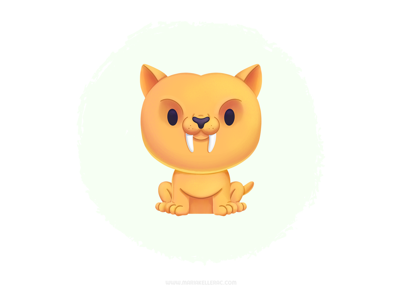 Saber Tooth Tiger baby animal cat とら children cute character procreat.png