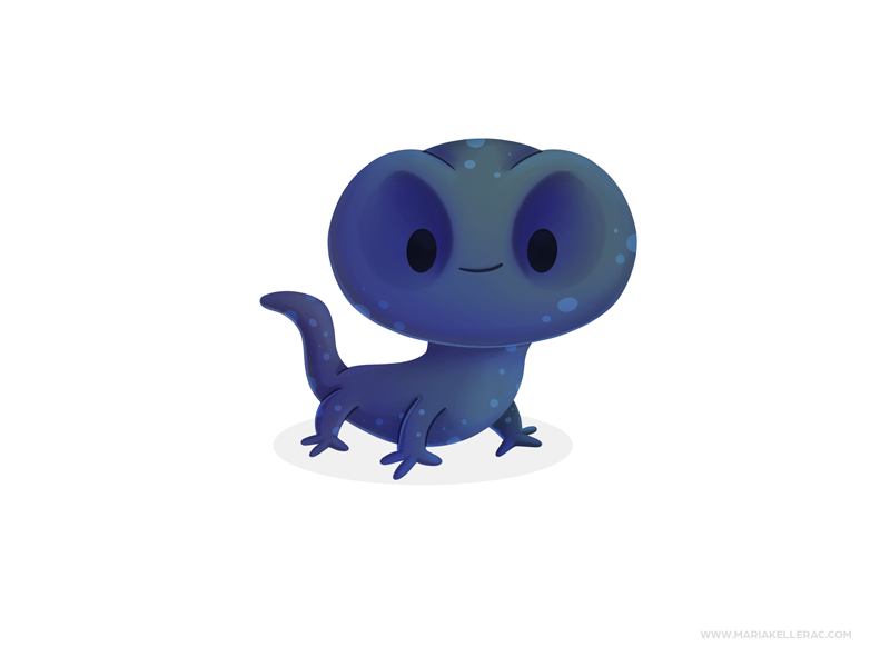 Salamander characters baby salamander mascot procreate cute kids kidli.png
