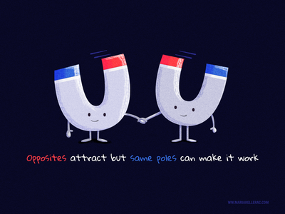 Same poles can make it work! carticatura ilustracion cartoon mexico il.png