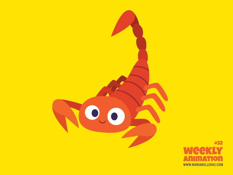 Scorpion illustration children kids mexico animacion animation alacran.gif