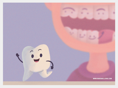 See you later procreate illustration kids cute goodbye bye teeth tooth.png