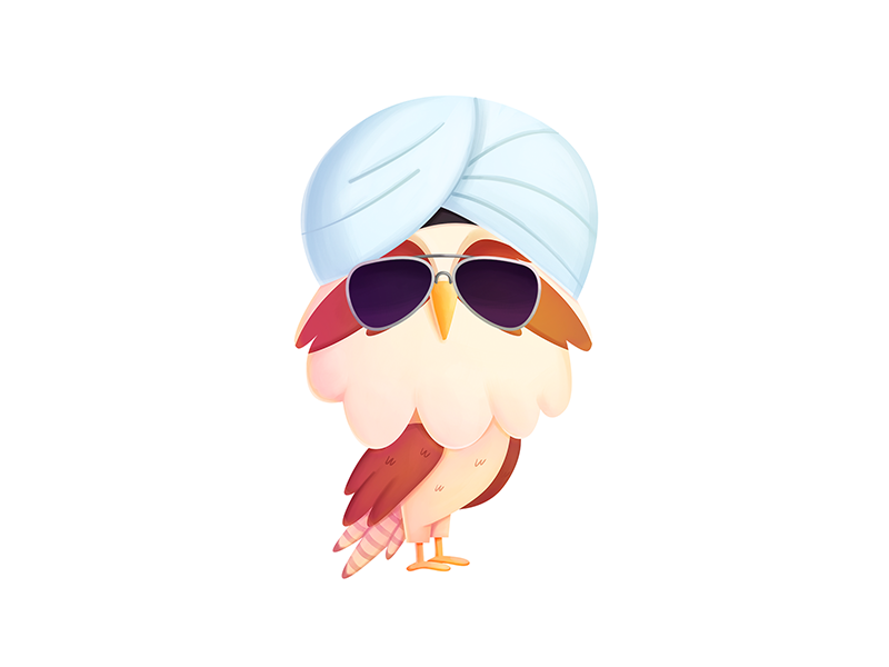 Simon - New Delhi characters cartoon turbant delhi india sikh mascot p.png