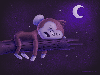 Sleeping Monkey sleep monkey design characters children cute cartoon k.png