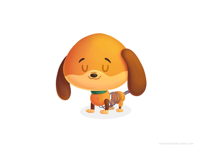Slinky dog mexico kids cartoon cute children character procreate illus.png