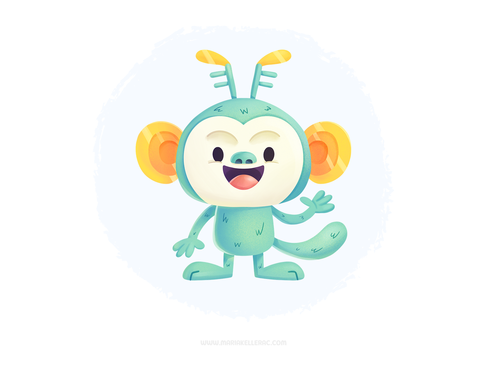 Sound Monkey しゃつ さる mosnter music monkey mexico cartoon character kids.png