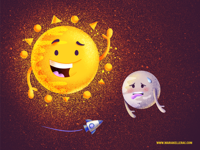 Sun characters roasted rocket space mercury sun ipad cartoon illustrat.png
