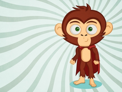 Super Monkey! vector character monkey cartoon mexico illustration.png