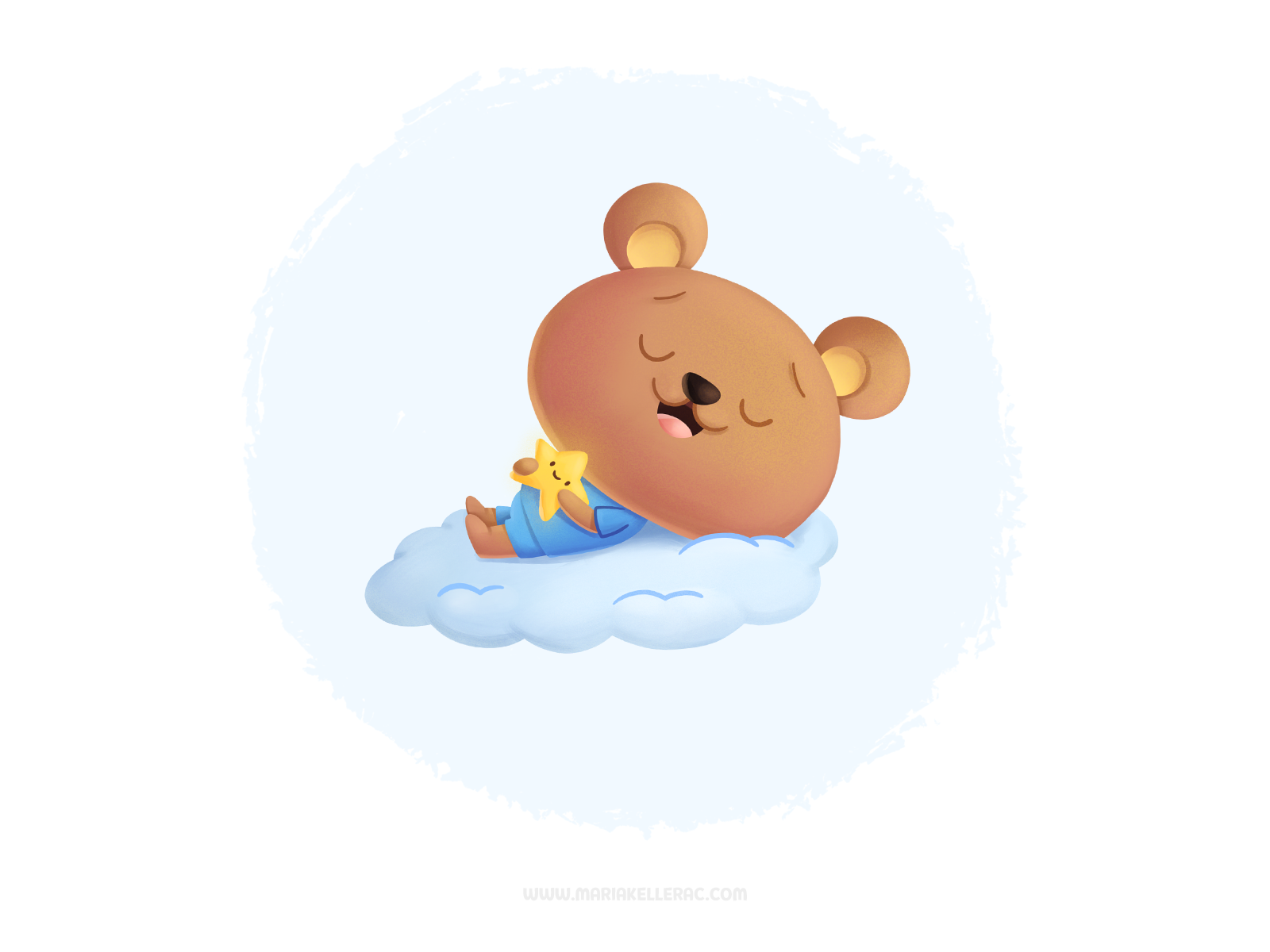 Sweet dreams ほし くま dreams sleep star bear kawaii cartoon cute characte.png