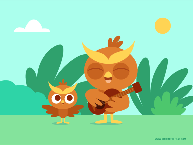 Talent Show cartoons characters animacion vector owl mexico cute kidli.gif