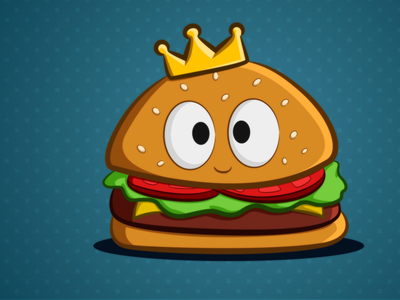 The true burger king burger king vector cartoon character illustration.png