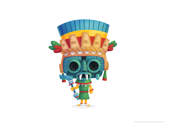 Tlaloc cartoons tlaloc kids children character cartoon cute kidlitart.png