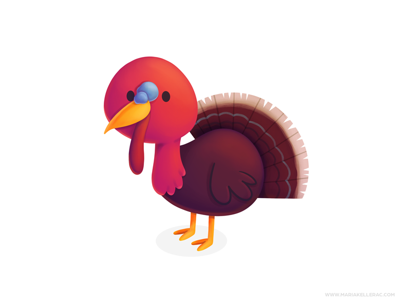 Turkey thanksgiving animal cute pavo turkey character cartoon children.png