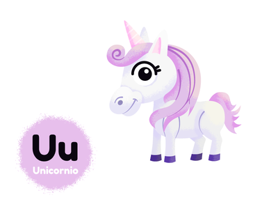 U de unicornio learning spanish mexico illustrator kawaii colour drawi.png