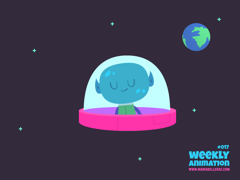 UFO sleepy universe earth space ovni ufo animation mexico.gif