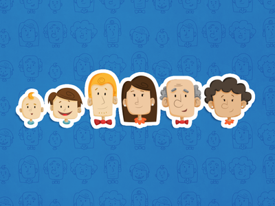 Vector family icons family vector icons mexico cartoon pattern.png