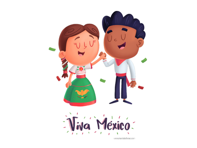 Viva Mexico characters cartoon ipad art children illustration kidlitar.png
