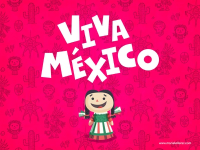 Viva Mexico characters doll rag colorful pattern illustration mexico.jpg