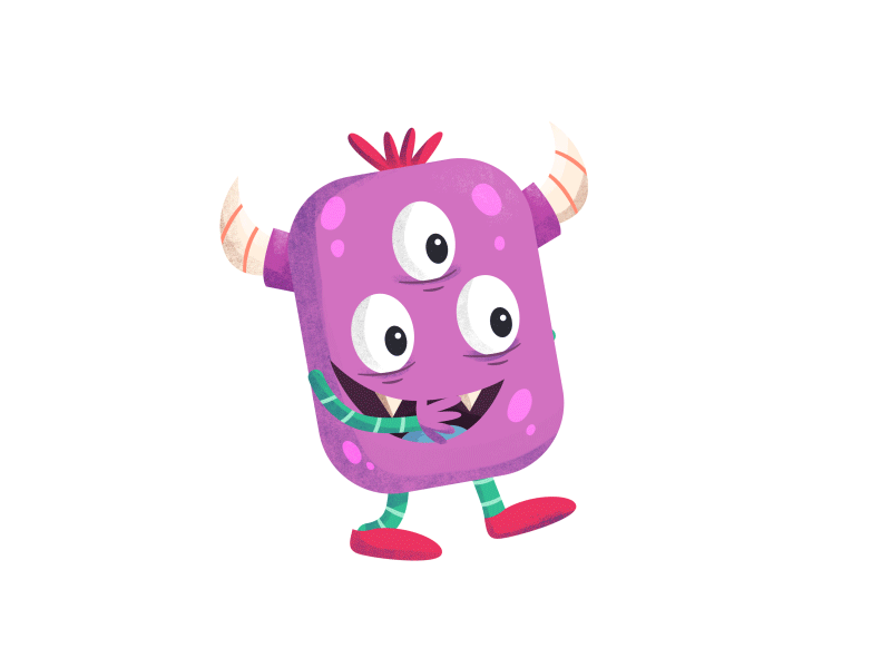 Walking cycle caminar cartoon cycle walking illustration monstruo mons.gif