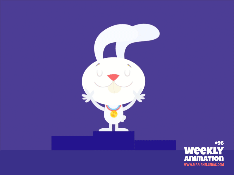 Winner baby medal ganador rabbit mexico children kids animation winner.gif