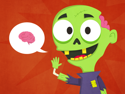 Zombies need brains cartoon mexico digital art zombie character.png