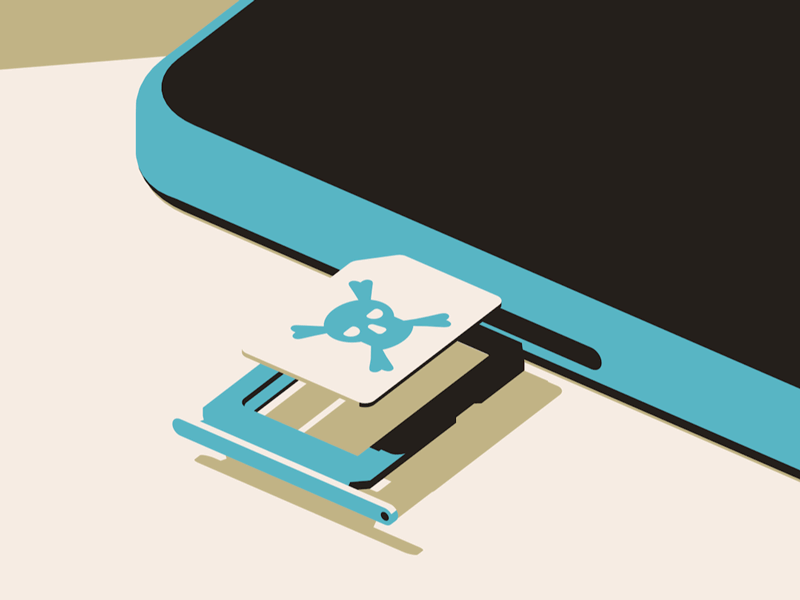 Data hacking hacking sim card mobile c4d vector mograph illustration s.gif