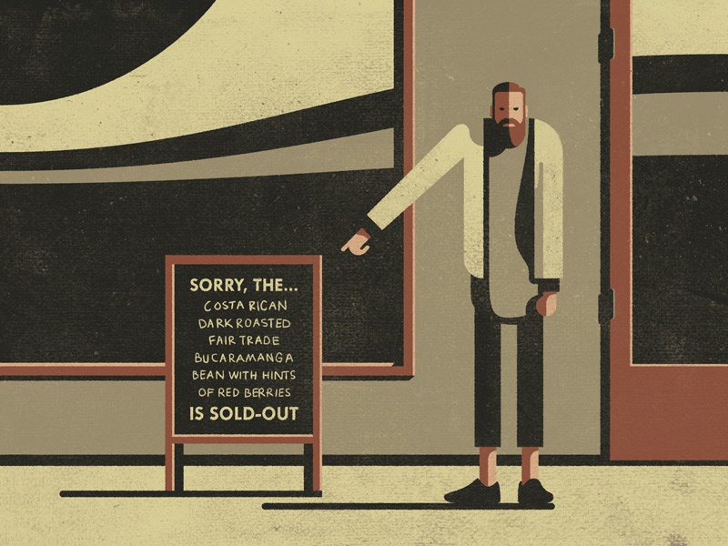 Hipster coffee humor longline beard fashion ui cafe vector graphic ill.jpg