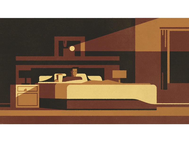 Movie night illustration texture style frame bedroom movie.jpg