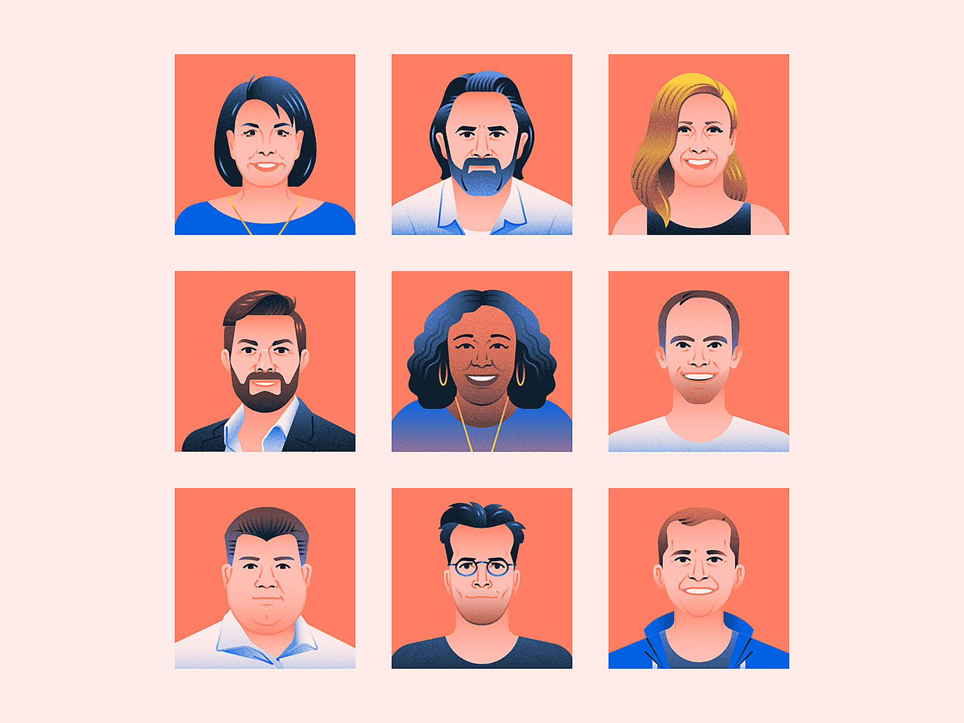 Degreed Portraits faces man woman office people illustration portrait.jpg