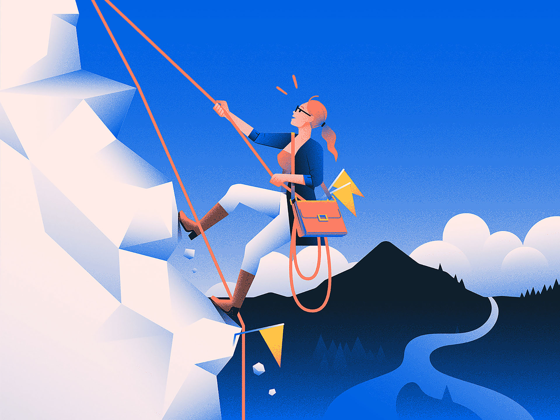 Mountain Climb office woman nature mountain illustration.jpg