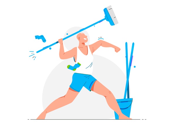 Character Cleaning cleaning brand man art stroke design line character.jpg